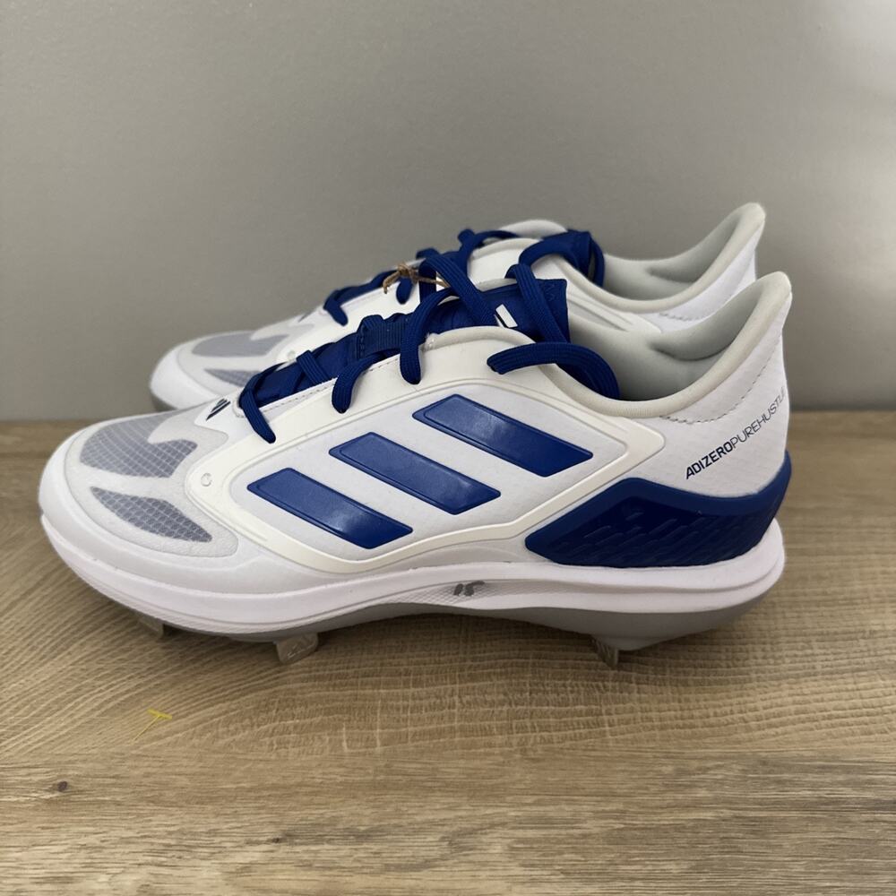 Adidas Sneaker Women 8.5 White/Team Royal Blue Adizero Purehustle 3 Elite Soccer